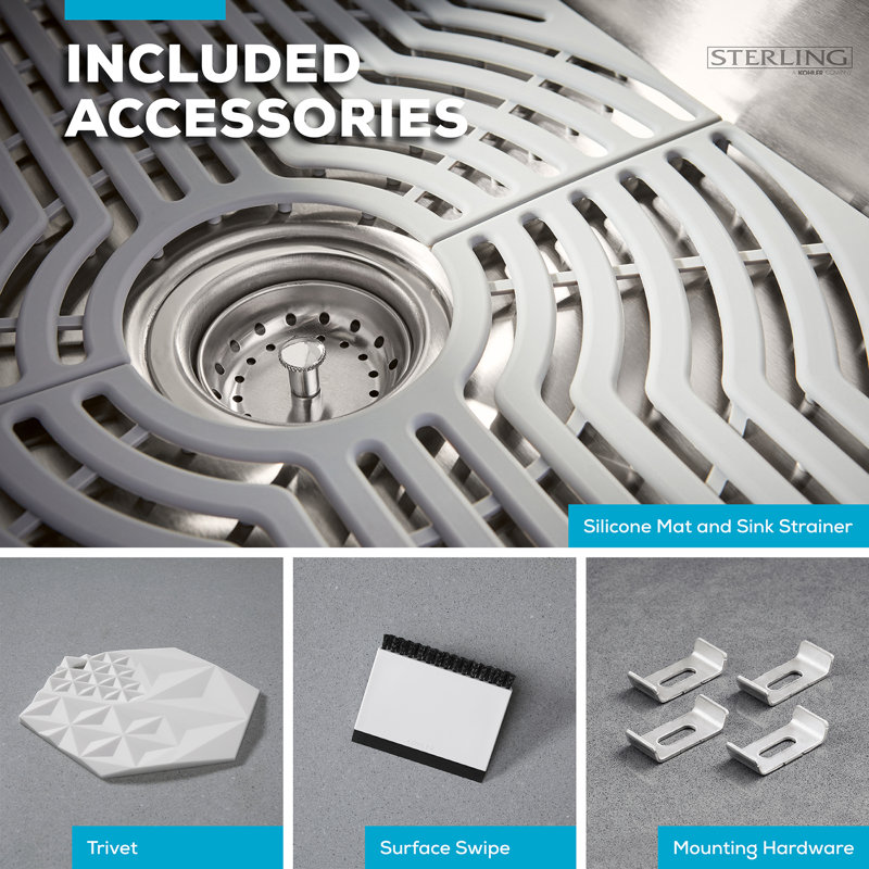 Sterling by Kohler Ludington UnderMount Double Equal Kitchen Sink with